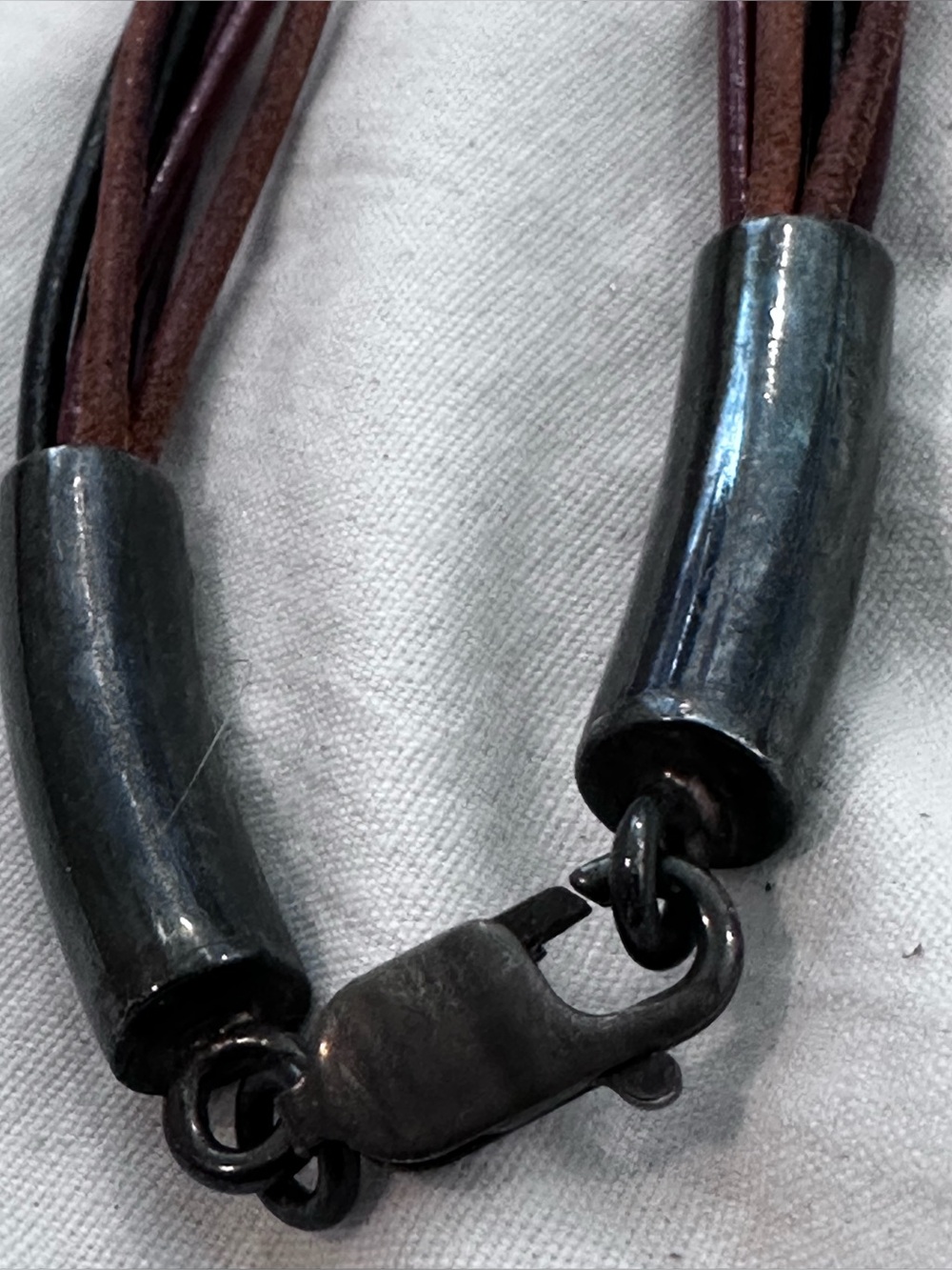 Baltic Raw Polished -Two Tone Natural Resin Pendant Necklace - Picture 6 of 8